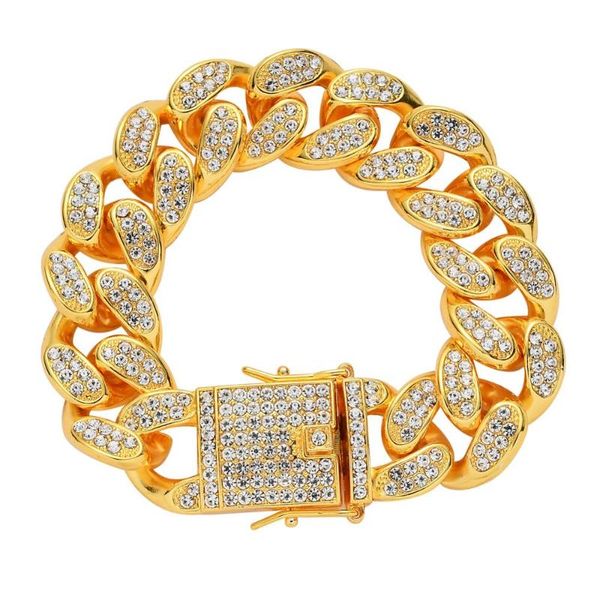 link, chain 20mm 8inch chunky bracelet hip hop men crystal cuban bling jewelry b028, Black
link, chain 20mm 8inch chunky bracelet hip hop men crystal cuban bling jewelry b028, Black