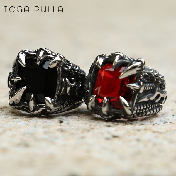 vintage nordic viking dragon claw ring with red blue black stone crystal stainless steel punk rock rings big size 13 14 15, Golden;silver
vintage nordic viking dragon claw ring with red blue black stone crystal stainless steel punk rock rings big size 13 14 15, Golden;silver