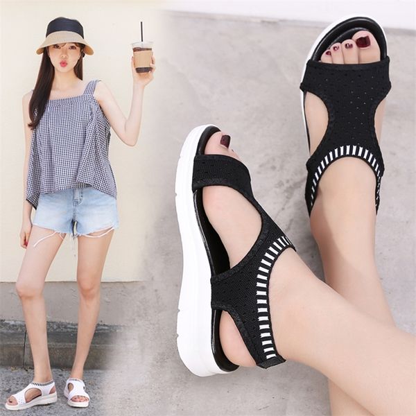 women sandals breathable comfort shopping ladies walking shoes wedge heels summer platform sandal shoes mujer plus size 45 y200620, Black
women sandals breathable comfort shopping ladies walking shoes wedge heels summer platform sandal shoes mujer plus size 45 y200620, Black
