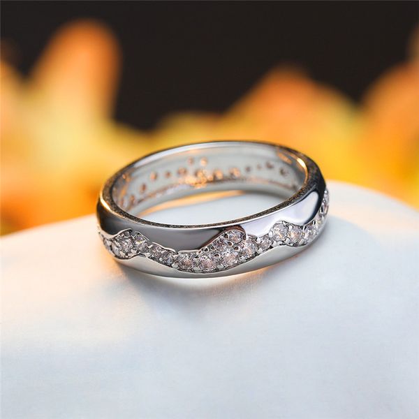 charm female white crystal stone ring classic silver color thin engagement rings for women vintage bridal wave wedding ring, Slivery;golden
charm female white crystal stone ring classic silver color thin engagement rings for women vintage bridal wave wedding ring, Slivery;golden