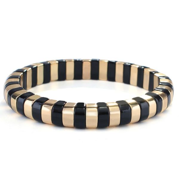 friendship couples bracelets stretch enamel tube alloy beaded stripe bangle handmade jewelry gift for women girls, Black
friendship couples bracelets stretch enamel tube alloy beaded stripe bangle handmade jewelry gift for women girls, Black