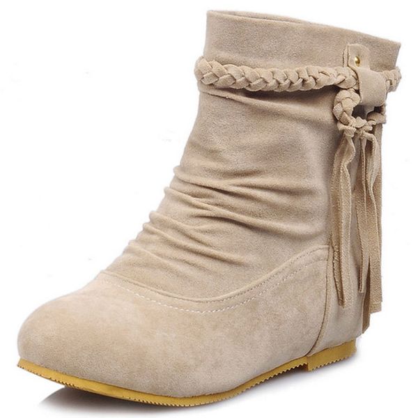 national fringed boots frosted plus size women's boots short europe and america low heel autumn and winter, Black
national fringed boots frosted plus size women's boots short europe and america low heel autumn and winter, Black