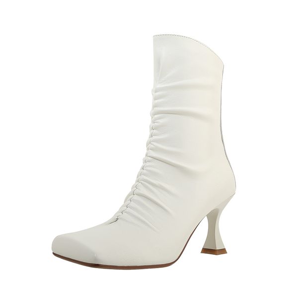 office lady elegant square toe women boots pleated cow leather women ankle boots autumn winter warm high heels shoes woman, Black
office lady elegant square toe women boots pleated cow leather women ankle boots autumn winter warm high heels shoes woman, Black