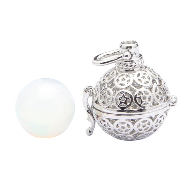 crystal/quartz ball with hollow cage locket charm pendant for necklace jewelry accessories, Black
crystal/quartz ball with hollow cage locket charm pendant for necklace jewelry accessories, Black