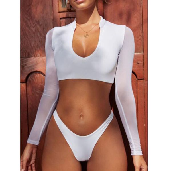 two piece dress long shoulder women set, White