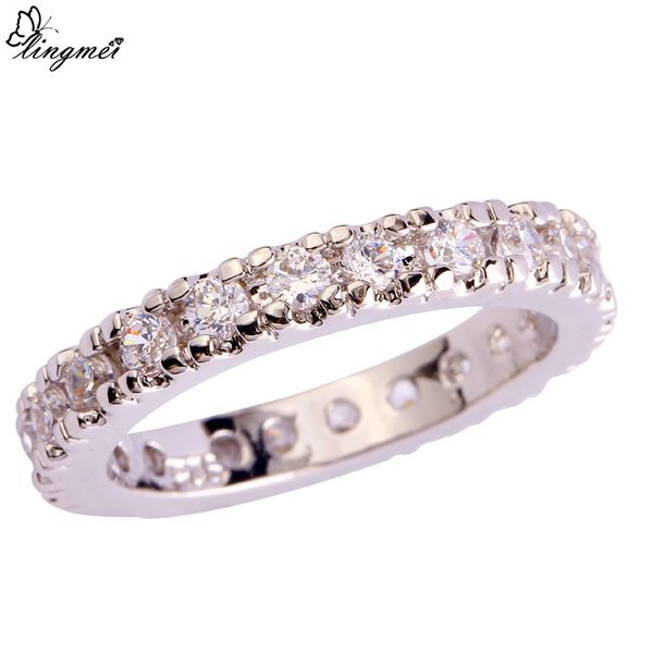 cluster rings lingmei cocktail round white cz silver ring size 6 7 8 9 10 11 12 13 women wedding romantic love style wholesale, Golden;silver
cluster rings lingmei cocktail round white cz silver ring size 6 7 8 9 10 11 12 13 women wedding romantic love style wholesale, Golden;silver