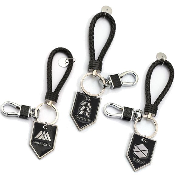 game 2 keychain warlock titan metal pendant braided leather key rings car bag key holder men jewelry llaveros, Silver
game 2 keychain warlock titan metal pendant braided leather key rings car bag key holder men jewelry llaveros, Silver