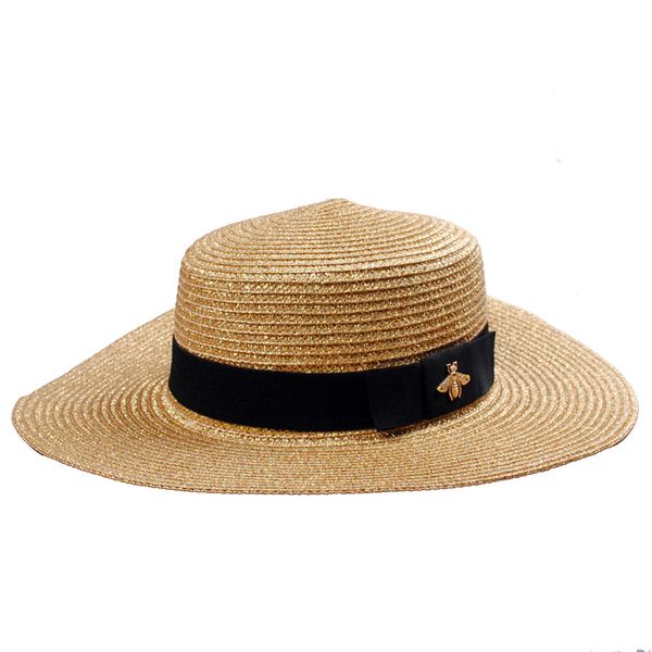 wide brim hats summer sunscreen women honeybee sun hat flat outdoor beach panama upf50+, Blue;gray
wide brim hats summer sunscreen women honeybee sun hat flat outdoor beach panama upf50+, Blue;gray