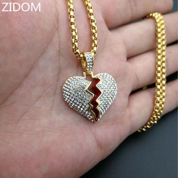 pendant necklaces men hip hop iced out bling broke heart stainless steel women fashion pendants necklace hiphop jewelry gifts, Silver
pendant necklaces men hip hop iced out bling broke heart stainless steel women fashion pendants necklace hiphop jewelry gifts, Silver