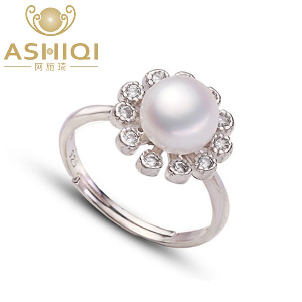 cluster rings ashiqi s925 sterling silver ring flower shape accessories 7-8mm natural freshwater pearl fine jewelry for women open finger, Golden;silver
cluster rings ashiqi s925 sterling silver ring flower shape accessories 7-8mm natural freshwater pearl fine jewelry for women open finger, Golden;silver