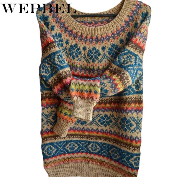women's sweaters wepbel autumn and winter fashion o-neck long sleeve loose pullover vintage printed stitching knitted sweater, White;black
women's sweaters wepbel autumn and winter fashion o-neck long sleeve loose pullover vintage printed stitching knitted sweater, White;black