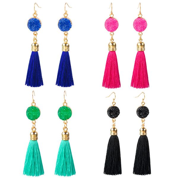 european and american fashion tassel earrings for women vintage ethnic drop dangle boho drusy earrings party eardrop accessories, Silver
european and american fashion tassel earrings for women vintage ethnic drop dangle boho drusy earrings party eardrop accessories, Silver