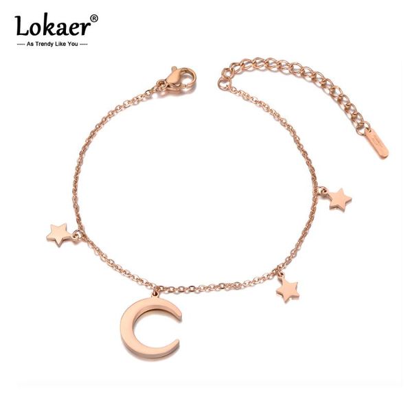 charm bracelets lokaer bohemia stainless steel moon & star for women girls chain link summer beach bracelet jewelry b20004, Golden;silver
charm bracelets lokaer bohemia stainless steel moon & star for women girls chain link summer beach bracelet jewelry b20004, Golden;silver