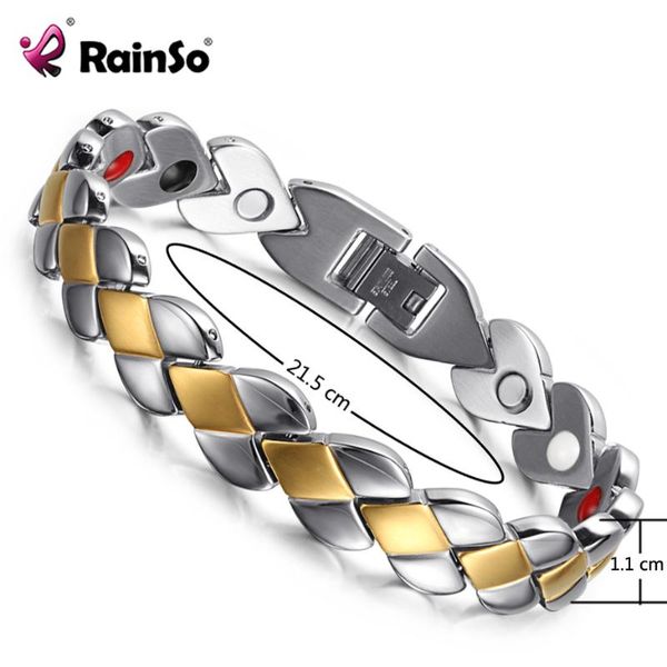 rainso popular stainless steel health magnetic bracelets for lady magnetic therapy bracelets for arthritis wristband adjustable, Golden;silver
rainso popular stainless steel health magnetic bracelets for lady magnetic therapy bracelets for arthritis wristband adjustable, Golden;silver
