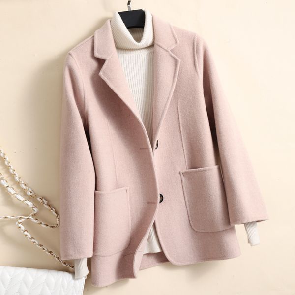 2020 new style small suit wool overcoat women's fashion slim suit slim cashmere double sided cotton coat women's coat h00271, Black
2020 new style small suit wool overcoat women's fashion slim suit slim cashmere double sided cotton coat women's coat h00271, Black