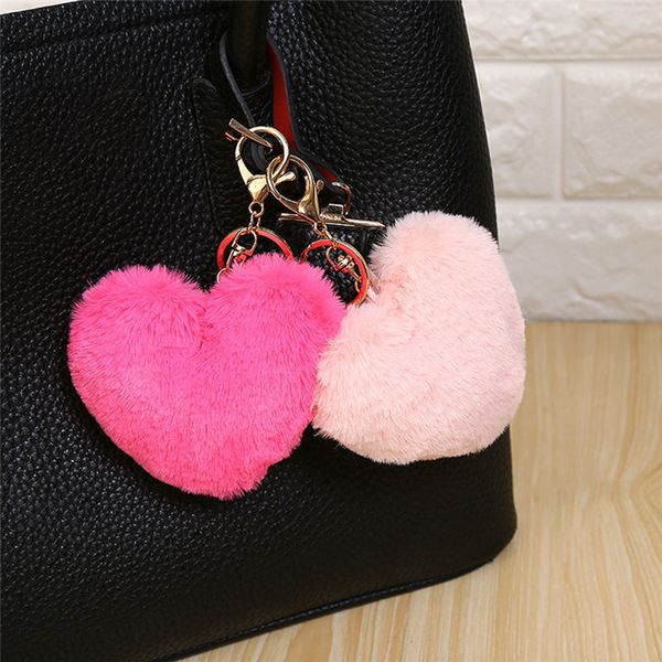 soft heart shape pompons ball fur keychain car handbag key ring multicolor fluffy fur charms valentine's day gift, Silver
soft heart shape pompons ball fur keychain car handbag key ring multicolor fluffy fur charms valentine's day gift, Silver