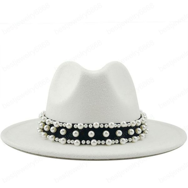 men women wide brim wool felt fedora panama hat pearl belt jazz trilby cap party formal hat in white black, Blue;gray
men women wide brim wool felt fedora panama hat pearl belt jazz trilby cap party formal hat in white black, Blue;gray