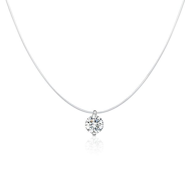 pendant necklaces 2021 style transparent fishing line necklace for women chic jewelry female rhinestone choker invisible chain, Silver
pendant necklaces 2021 style transparent fishing line necklace for women chic jewelry female rhinestone choker invisible chain, Silver