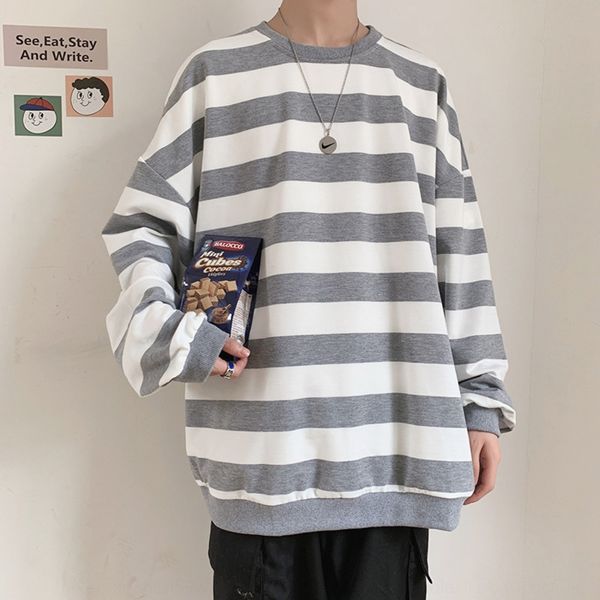 spring and t-shirt sweater autumn striped long-sleeved sweater t-shirt men's outer wear student autumn clothes trendy brand fashion, Black
spring and t-shirt sweater autumn striped long-sleeved sweater t-shirt men's outer wear student autumn clothes trendy brand fashion, Black