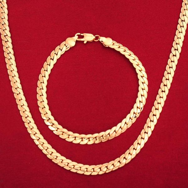 classic necklace set for men trendy wholesale yellow gold color snake chain necklace bracelet african jewelry set, Silver
classic necklace set for men trendy wholesale yellow gold color snake chain necklace bracelet african jewelry set, Silver