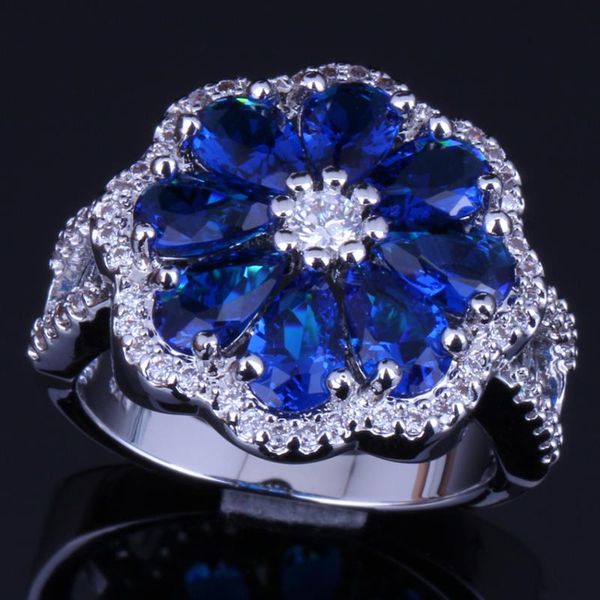 стильный цветок синий цирконий белый cz посеребренная кольцо v0092, Golden;silver 
стильный цветок синий цирконий белый cz посеребренная кольцо v0092, Golden;silver