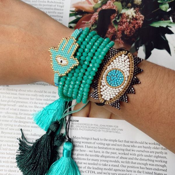 shinus boho insta fashion miyuki bracelet hamas hand pulseras men tassel eye jewelry adjustable rope chain bracelets for women, Golden;silver
shinus boho insta fashion miyuki bracelet hamas hand pulseras men tassel eye jewelry adjustable rope chain bracelets for women, Golden;silver