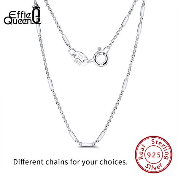 effie queen real 925 sterling silver women men box bar cable ball beads snake necklace chain for pendant jewelry wholesale sc28
effie queen real 925 sterling silver women men box bar cable ball beads snake necklace chain for pendant jewelry wholesale sc28