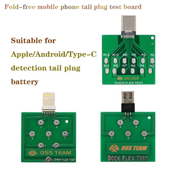 oss team micro usb dock flex test board for 6 7 8 and android phone u2 battery power charging dock flex easy testing tool