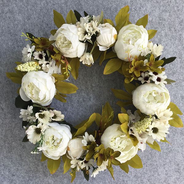 european white peony wreath door lintel decoration wedding decoration candlestick christmas flower imitation flower
european white peony wreath door lintel decoration wedding decoration candlestick christmas flower imitation flower