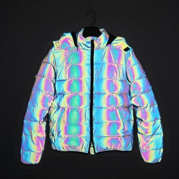 2020 new men colorful reflective jackets hip hop cotton jacket colored lover 3m reflective jackets hooded coat outdoor winter coat, Black;brown
2020 new men colorful reflective jackets hip hop cotton jacket colored lover 3m reflective jackets hooded coat outdoor winter coat, Black;brown