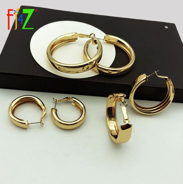 f.j4z gold silver color thick circle hoop earrings for women simple metal concave groove round earrings minimalist jewelry, Golden;silver
f.j4z gold silver color thick circle hoop earrings for women simple metal concave groove round earrings minimalist jewelry, Golden;silver