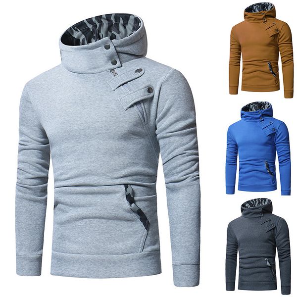 men's hoodies & sweatshirts hooded sweatshirt style slant-pull long-sleeved slim fit casual hoodie, Black
men's hoodies & sweatshirts hooded sweatshirt style slant-pull long-sleeved slim fit casual hoodie, Black