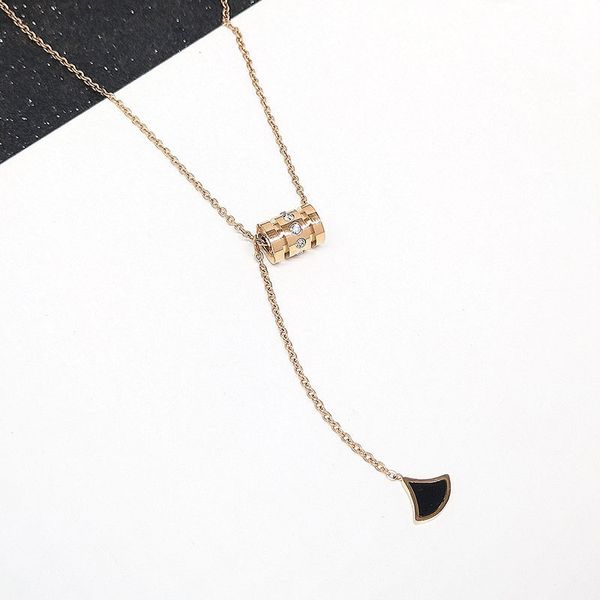 titanium steel small cylindrical rhinestone pendant necklace korean fashion 18k rose gold girl choker jewelry, Black
titanium steel small cylindrical rhinestone pendant necklace korean fashion 18k rose gold girl choker jewelry, Black