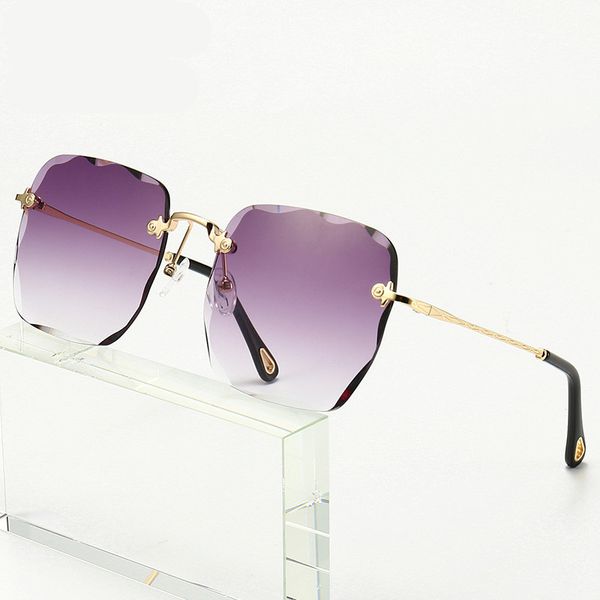 sunglasses rimless women gradient color summer shades creative temple design glasses fashion accessories, White;black
sunglasses rimless women gradient color summer shades creative temple design glasses fashion accessories, White;black