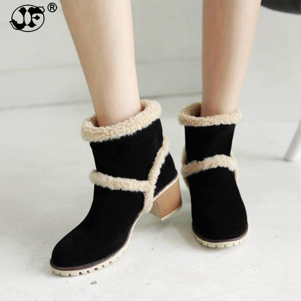 warm ankle boots women flock winter snow boots female high heels shoes bota feminina de inver footwear botas mujer, Black
warm ankle boots women flock winter snow boots female high heels shoes bota feminina de inver footwear botas mujer, Black