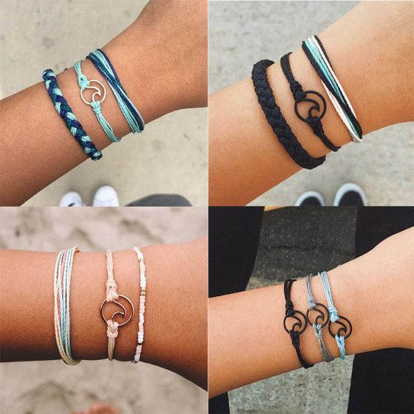new 3pcs/set charm boho beaded wave circle rope bracelet fashion braided handmade wristband women wrist chain jewelry gift, Black
new 3pcs/set charm boho beaded wave circle rope bracelet fashion braided handmade wristband women wrist chain jewelry gift, Black