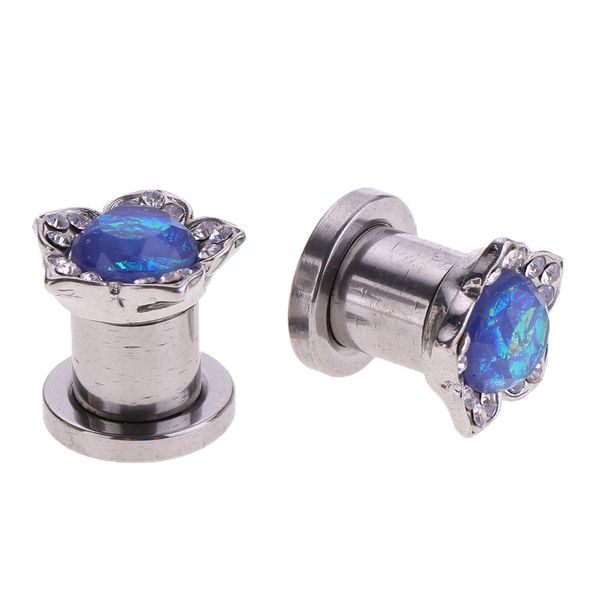 2 pieces blue 316 stainless steel opal ear flesh tunnel plug stretcher piercings body jewelry, Slivery;golden
2 pieces blue 316 stainless steel opal ear flesh tunnel plug stretcher piercings body jewelry, Slivery;golden