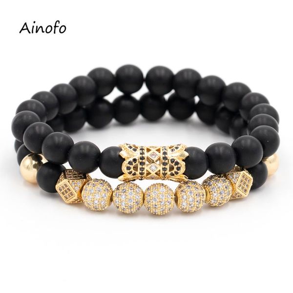 charm bracelets luxury 2pc/sets micro pave cz ball sets for women men black matte stone bead bracelet jewelry bileklik, Golden;silver
charm bracelets luxury 2pc/sets micro pave cz ball sets for women men black matte stone bead bracelet jewelry bileklik, Golden;silver