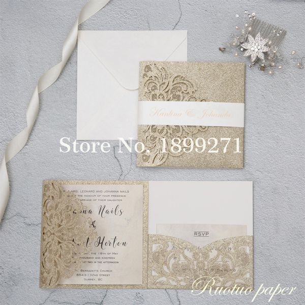 50pcs chamgapne gold gilliter wedding invitation card withe envelope/ribbon invitation wholesale elegant cards diecut
50pcs chamgapne gold gilliter wedding invitation card withe envelope/ribbon invitation wholesale elegant cards diecut