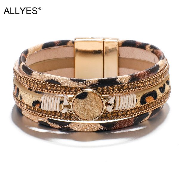 tennis allyes multilayer leopard leather bracelets for women fashion crystal wide wrap & bangles bohemian jewelry, Golden;silver
tennis allyes multilayer leopard leather bracelets for women fashion crystal wide wrap & bangles bohemian jewelry, Golden;silver