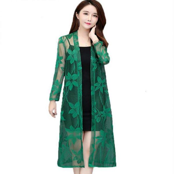 women long cardigan summer thin flower lace coats new womens casual v-neck thin jacket fashion ladies plus size outerwear, Black;brown
women long cardigan summer thin flower lace coats new womens casual v-neck thin jacket fashion ladies plus size outerwear, Black;brown