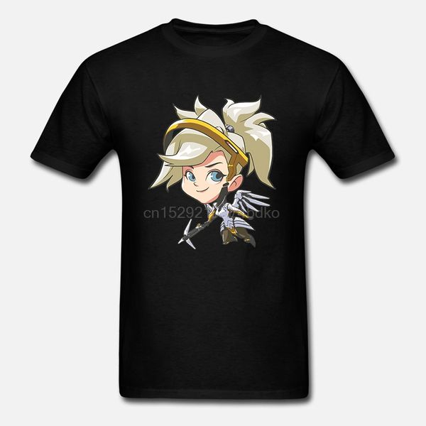 men tshirt short sleeve cute mercy spray mercy t shirt o neck women t-shirt