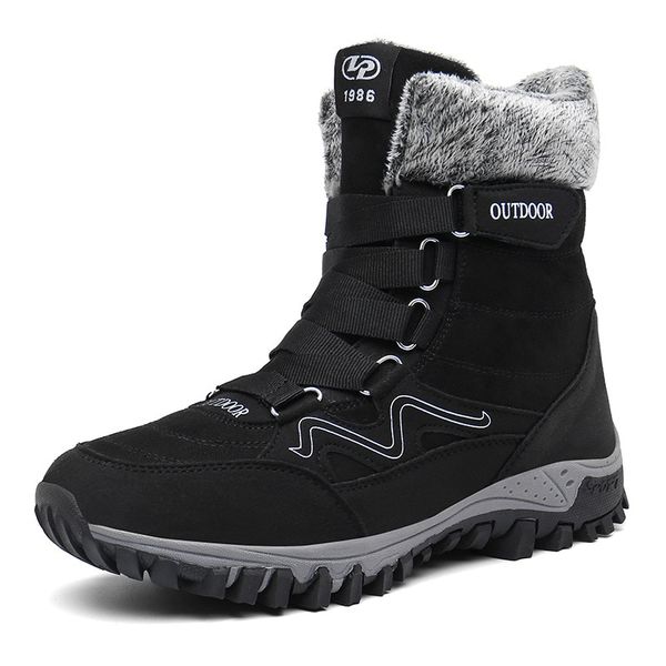 2020 men boots winter warm boots leather fur snow men women winter work casual shoes sneakers high rubber ankle, Black
2020 men boots winter warm boots leather fur snow men women winter work casual shoes sneakers high rubber ankle, Black