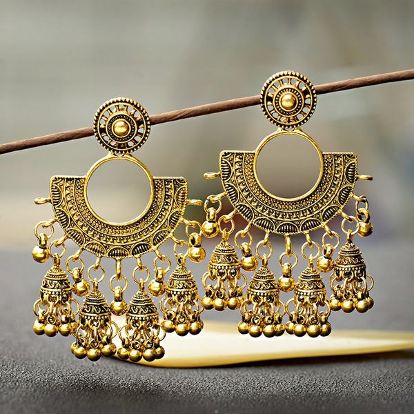 anqi 2020 antique boho gypsy tribal drop earrings for women gold color metal bells tassel earring boucle d'oreille, Silver
anqi 2020 antique boho gypsy tribal drop earrings for women gold color metal bells tassel earring boucle d'oreille, Silver