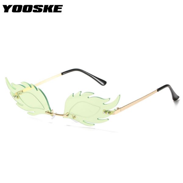 sunglasses yooske 2021 rimless women luxury flame sun glasses men vintage red yellow eyeglasses feather shaped goggles uv400, White;black
sunglasses yooske 2021 rimless women luxury flame sun glasses men vintage red yellow eyeglasses feather shaped goggles uv400, White;black