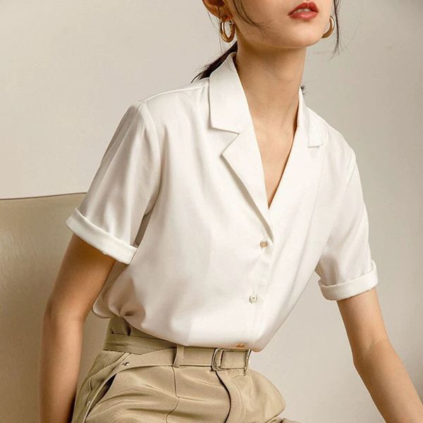 women's blouses & shirts deeptown vintage women white chiffon blouse summer v-neck office clothing solid color vetement femme
women's blouses & shirts deeptown vintage women white chiffon blouse summer v-neck office clothing solid color vetement femme