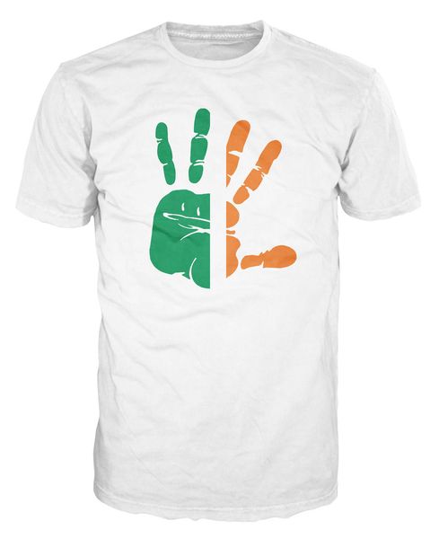 funny 100% cotton ireland flag palm national fan t-shirt