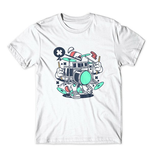 drum set t-shirt 100% cotton premium tee new humorous tee shirt