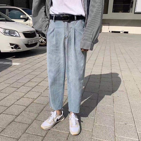 2020 summer men's fashion light color baggy homme classic wash jeans loose casual pants biker denim trousers plus size -2xl, Blue
2020 summer men's fashion light color baggy homme classic wash jeans loose casual pants biker denim trousers plus size -2xl, Blue