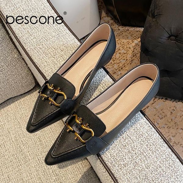bescone fashion design flats cow leather pointed toe metal decoration shoes women's leisure new flats bo332, Black
bescone fashion design flats cow leather pointed toe metal decoration shoes women's leisure new flats bo332, Black